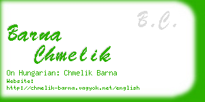 barna chmelik business card